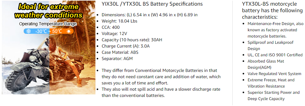 Motorcycle Battery